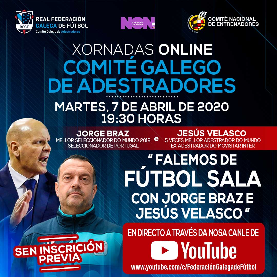 Xornadas online jorge Braz e Jesús Velasco | RFGF