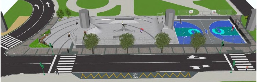 Proxéctase un skatepark e unha pista multideporte na praza de José Toubes Pego en Catro Camiños / CONCELLO DA CORUÑA