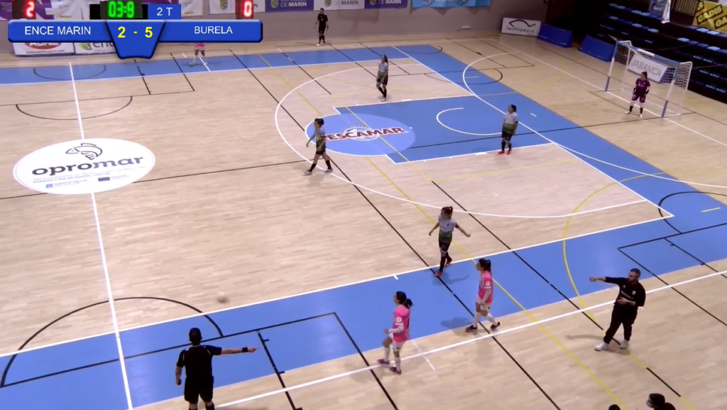 Ence Marín Futsal vs Pescados Rubén Burela, oitavos de final da Copa da Raíña / TWITCH.TV MARÍN FUTSAL