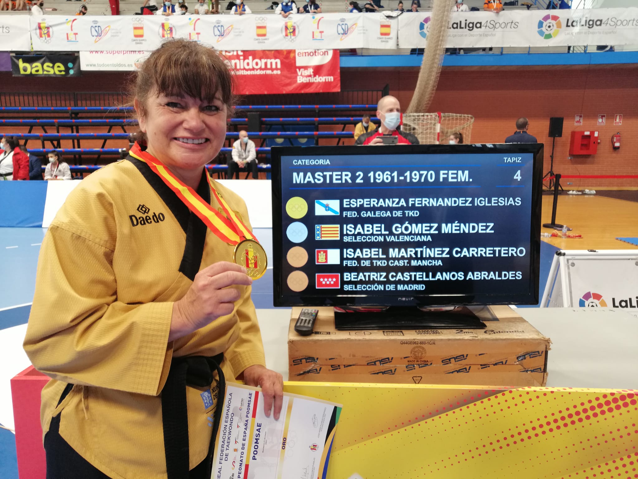 Esperanza Fernández, do equipo galego de taekwondo, ouro no máster do Campionato de España / FG TAEKWONDO