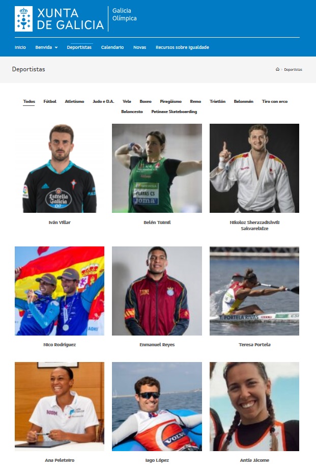 Web Galicia Olímpica