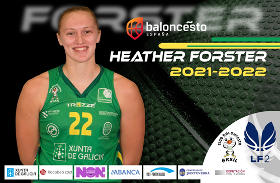 Heather Marie Forster renova polo Club Baloncesto Arxil para xogar na LF2 / CB Arxil