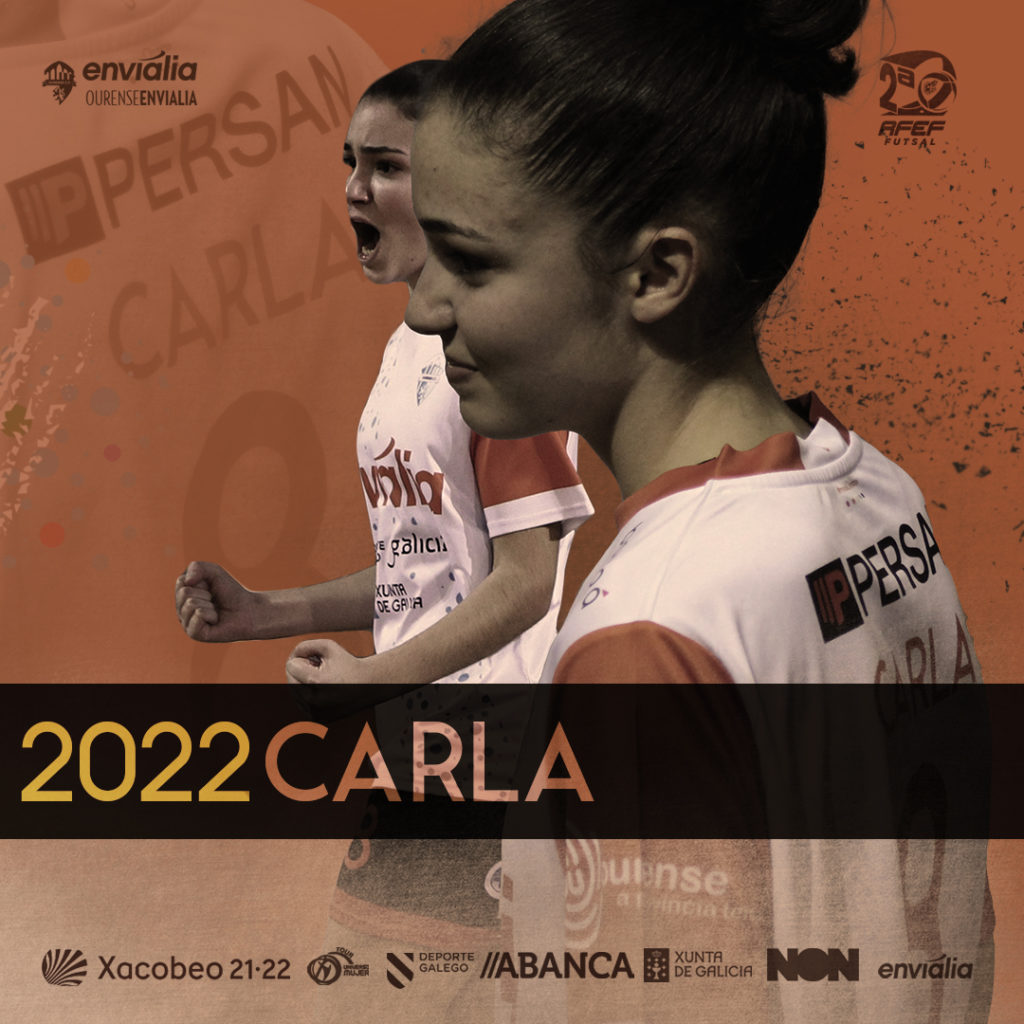 Carla, asina un ano máis co Ourense Envialia B