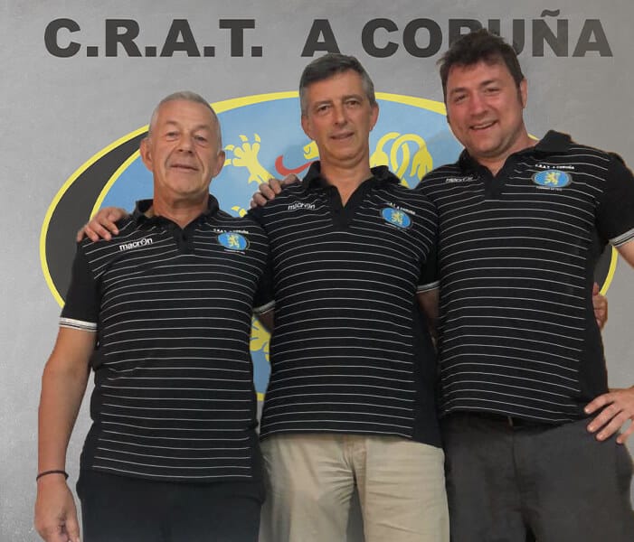 O corpo técnico do CRAT 22-23 estará conformado por, de esquerda a dereita: Juan Carlos Fernández, Jos Portos e Francisco Usero / CRAT