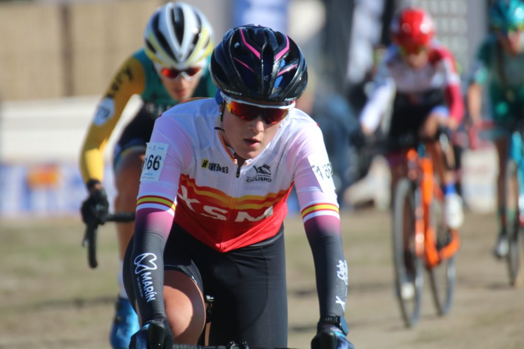 María Filgueiras, ciclista do XSM na proba de Alcobendas da Copa España Ciclocrós / RFEC