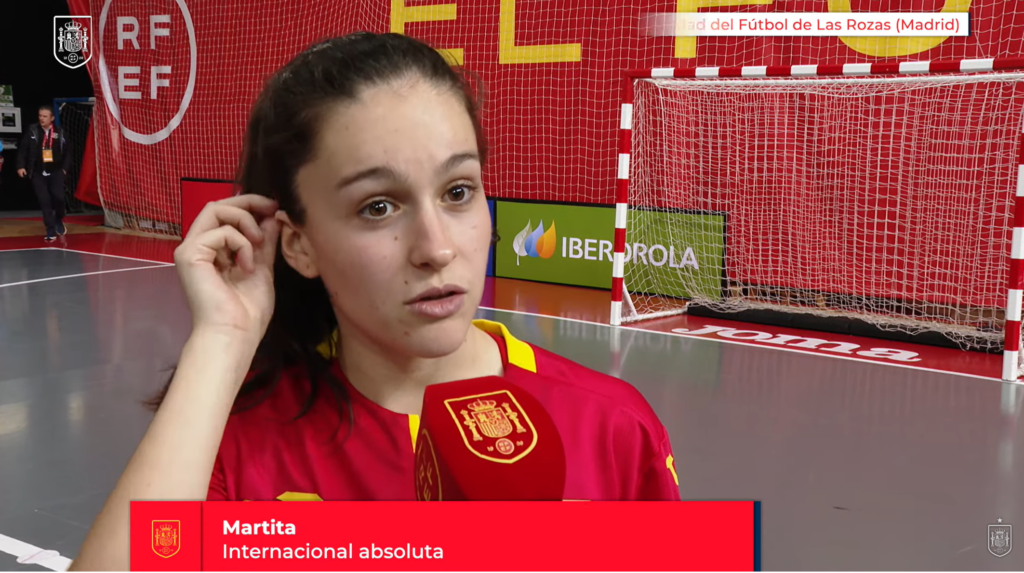 Debut internacional de Martita coa Selección Española de futsal / RFEF