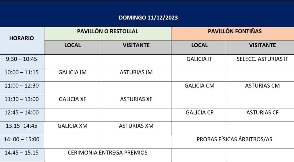 Calendario I Torneo Internacional de Balonmán da Deputación da Coruña 2022