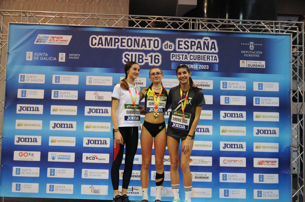 Iria Solera, do club La Purísima, bronce no estatal de salto / ATLETISMO GALEGO