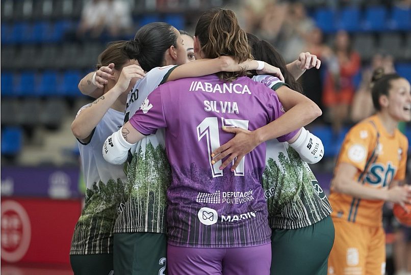 O ENCE Marín FutSal celebra un gol na Copa da Raíña 2023 / RFEF